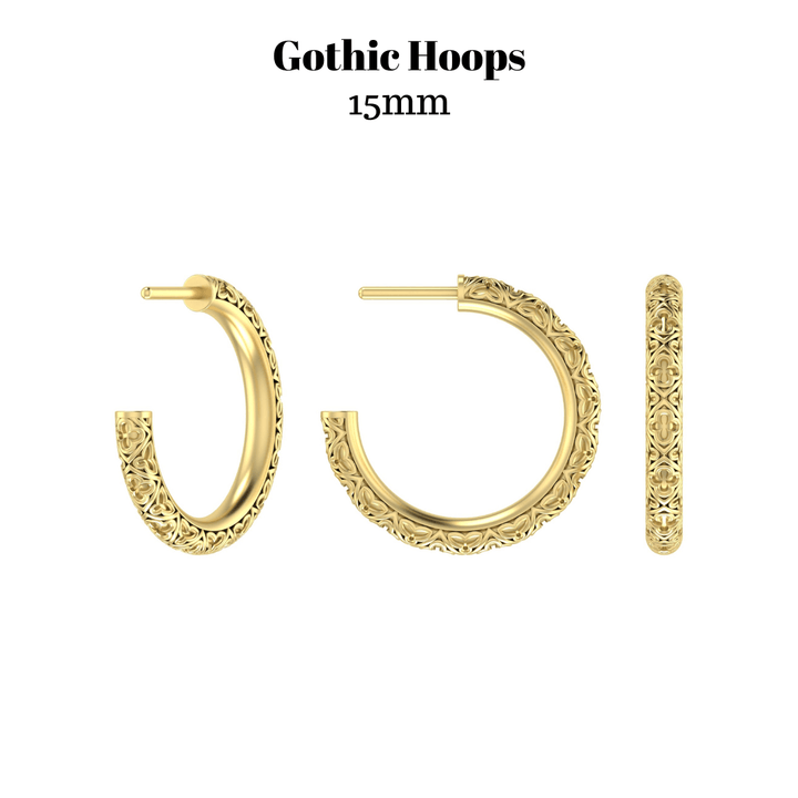 Gothic Hoop Earrings