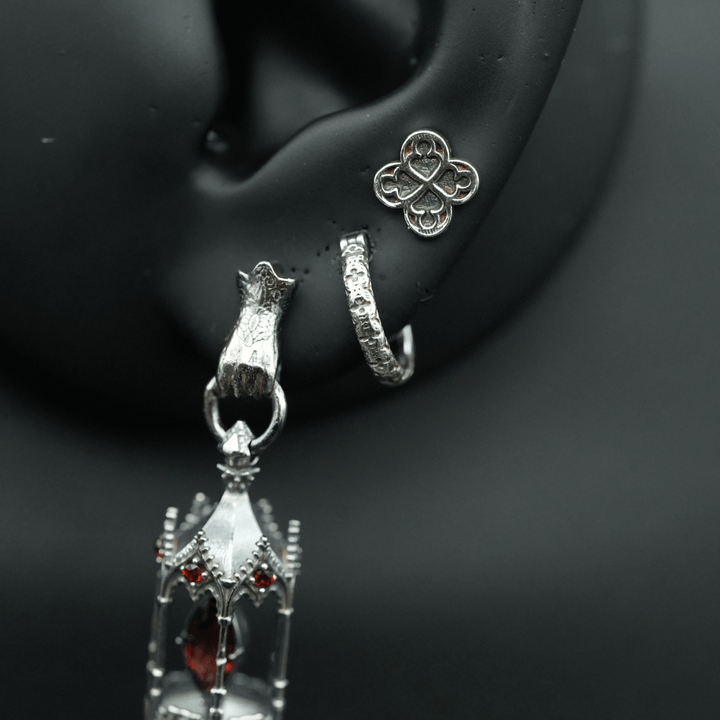 Gothic Clover Stud Earrings