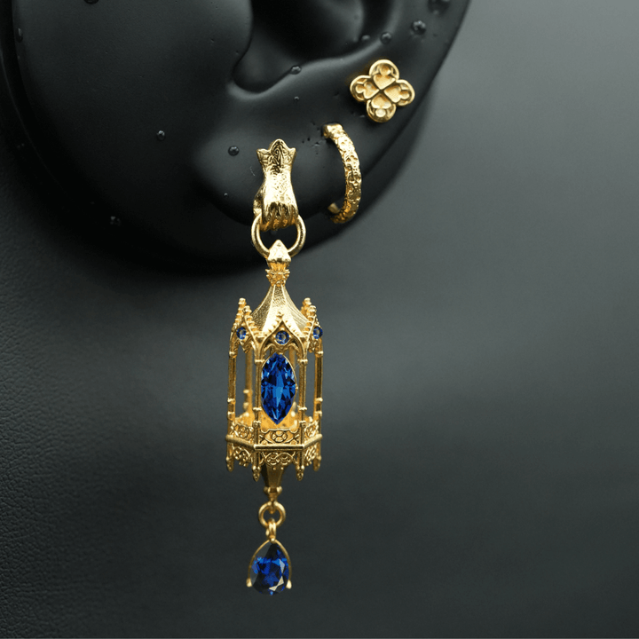 Noble Lantern Earring Stack Opulence – Hand Stud (16 stones)