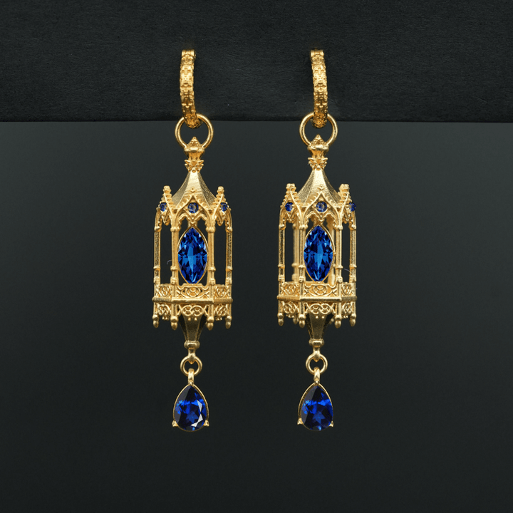 PAYMENT PLAN Noble Lantern Opulence – Gothic Hoop (16 stones)