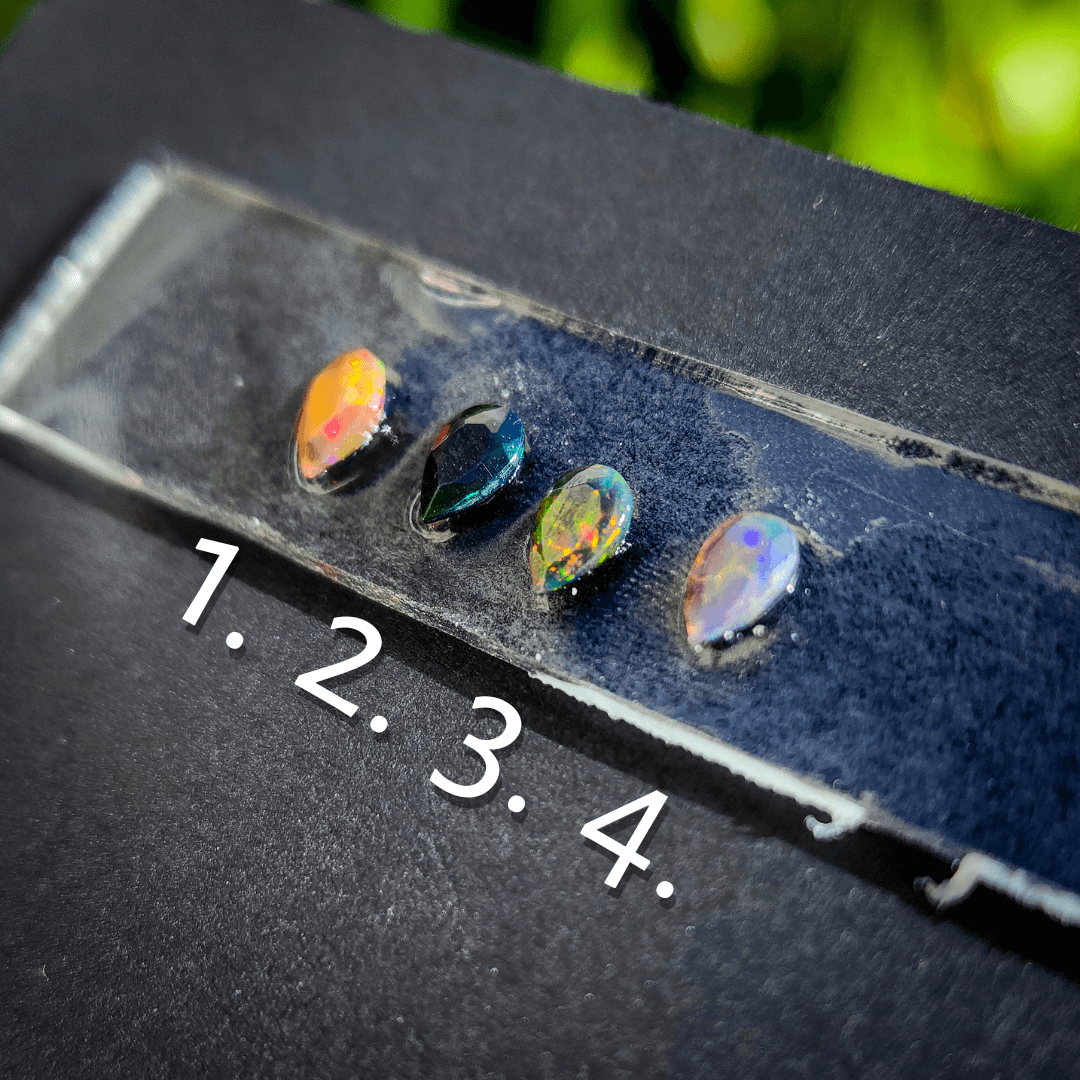 Limited Edition Silver Black Opal Bat Ring