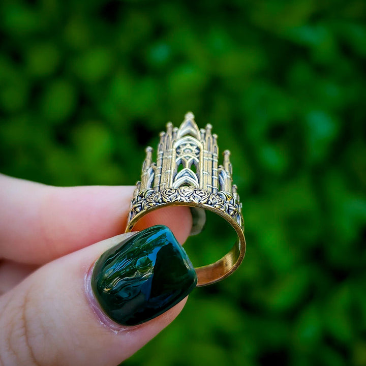Brass Rose Cathedral Ring