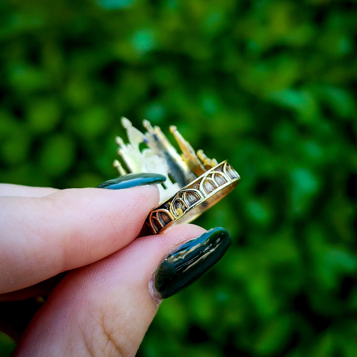 Brass Rose Cathedral Ring