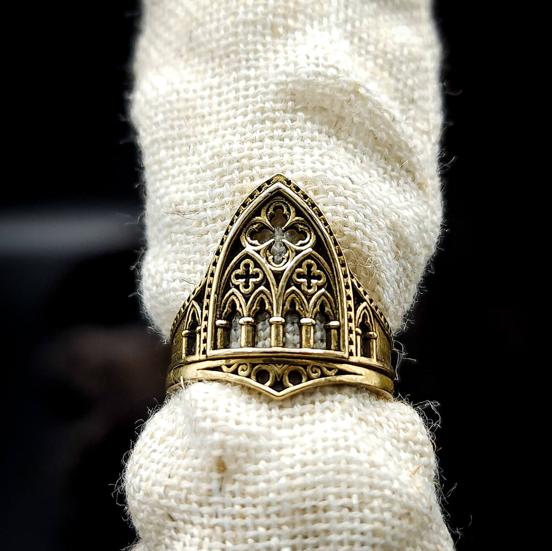 Brass Cathedral Window Ring Set