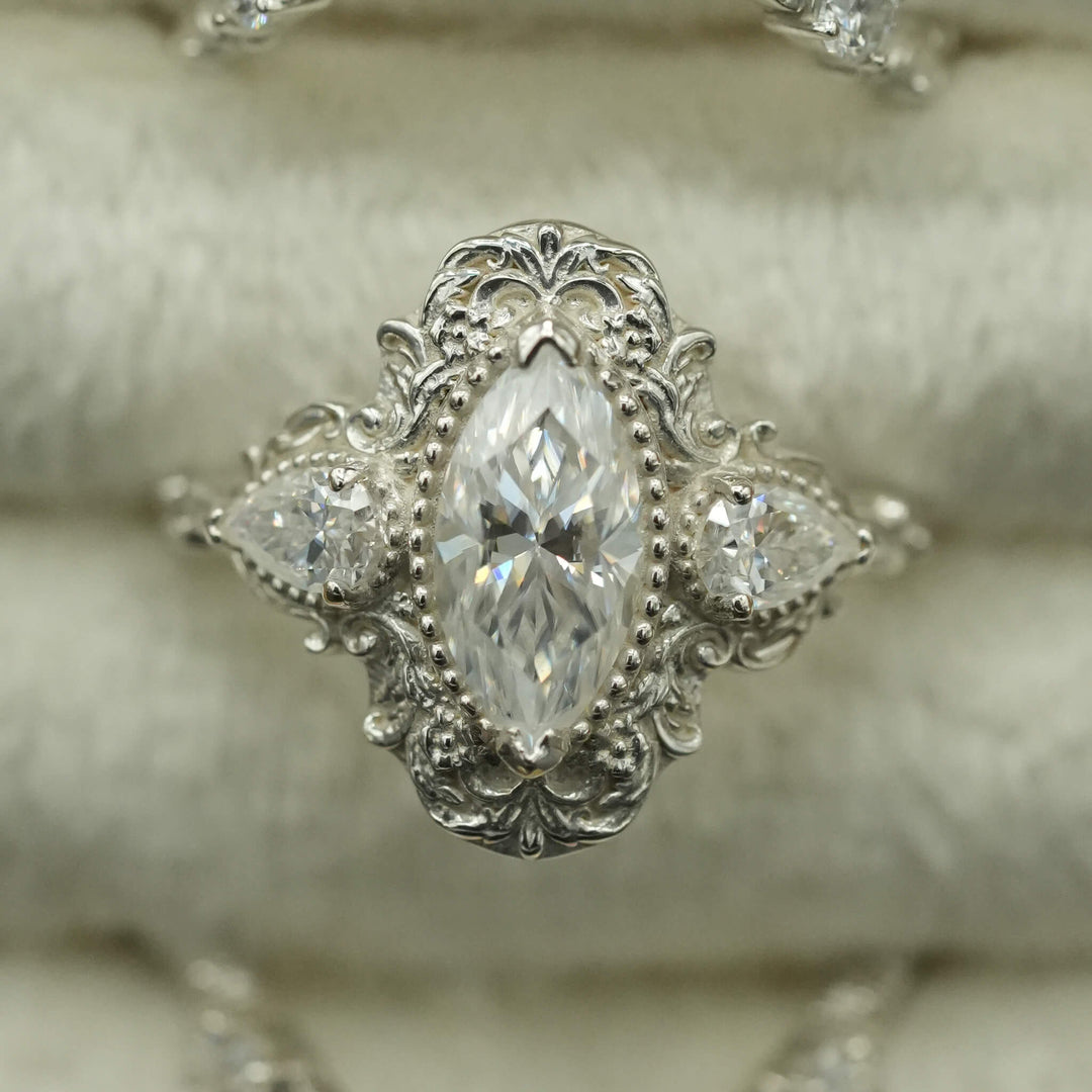 PAYMENT PLAN Moissanite Rococo Engagement Ring
