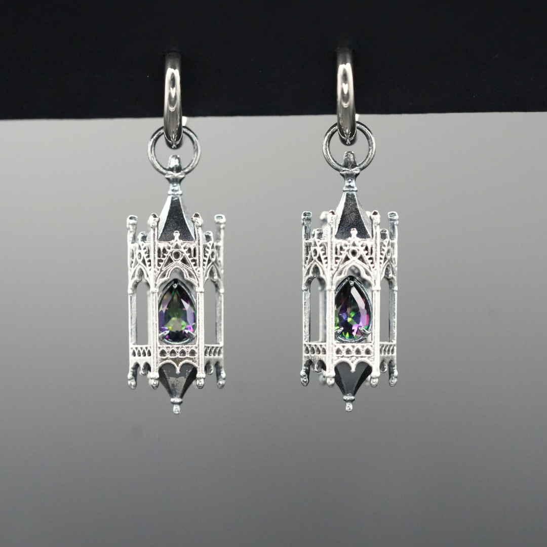 Alice's FINAL PAYMENT Knights Lantern Hoop Earrings
