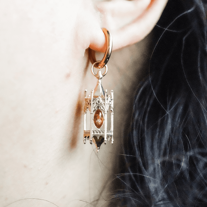 Knights Lantern Hoop Earrings