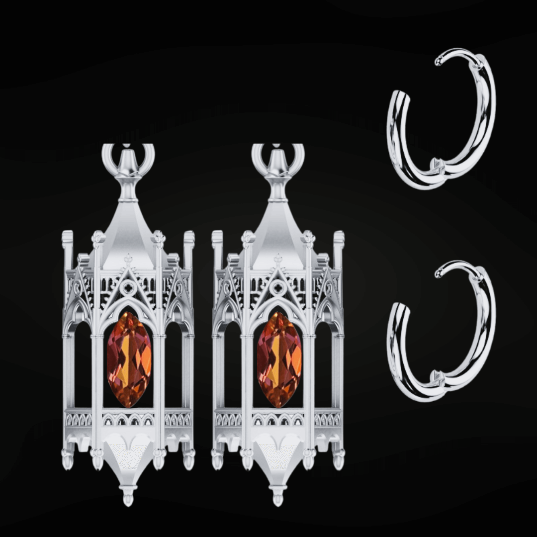 Knights Lantern Hoop Earrings