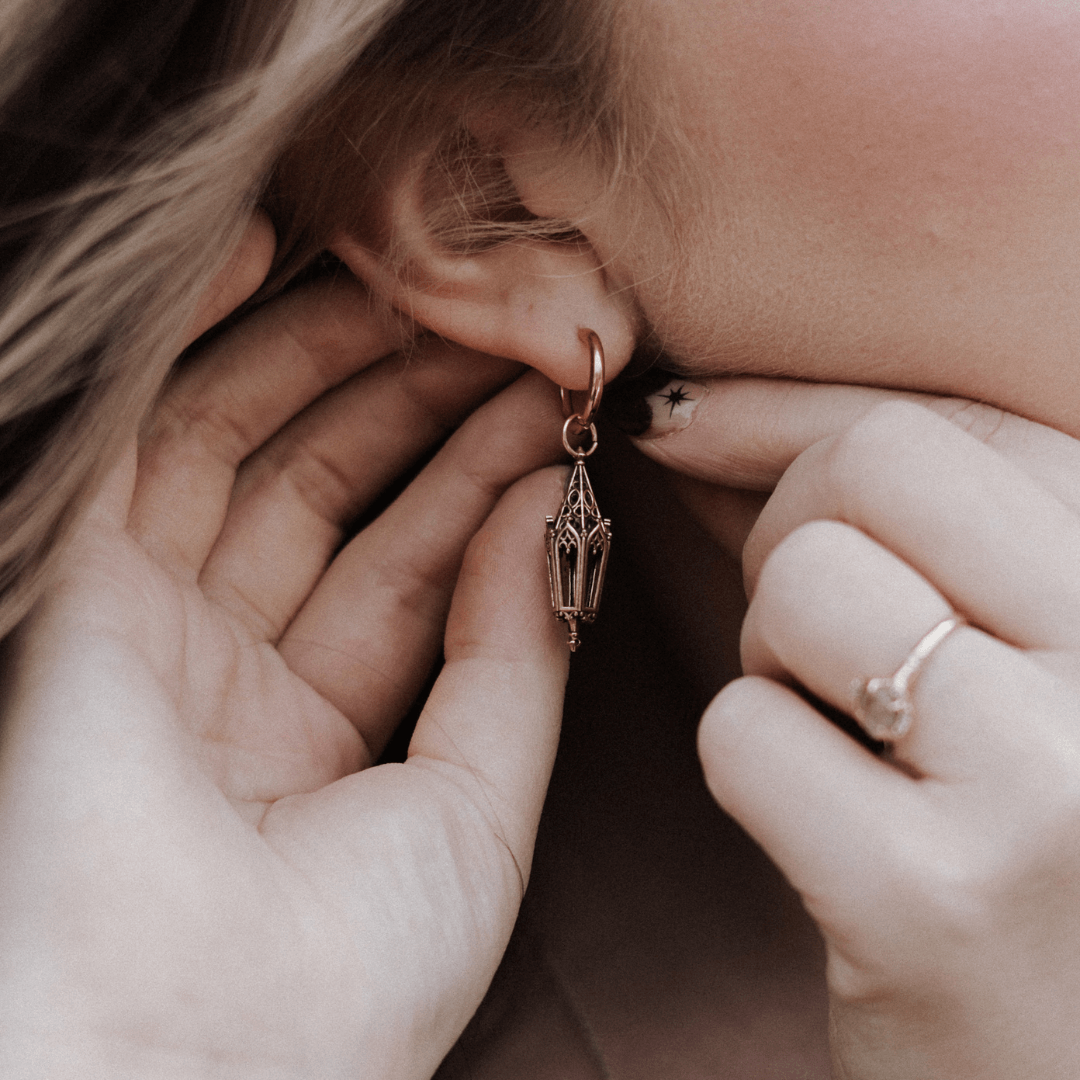 Celtic Lantern Hoop Earrings