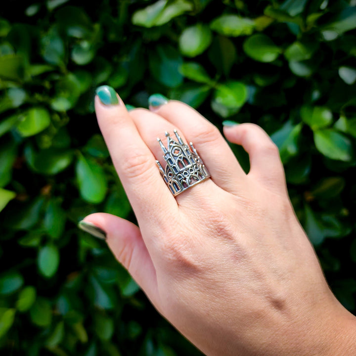 Silver Gothic Cathedral Ring