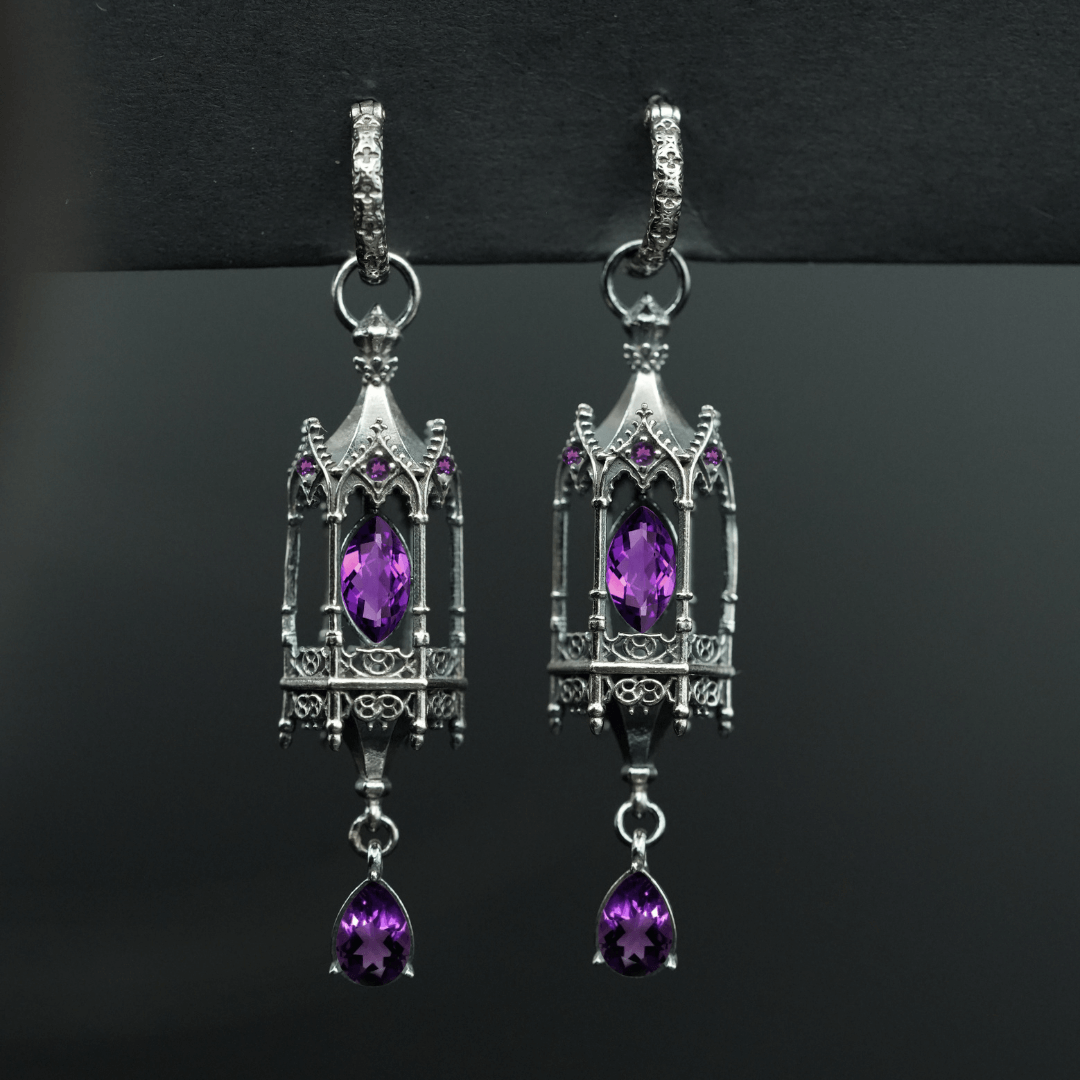 PAYMENT PLAN Noble Lantern Opulence – Gothic Hoop (16 stones)