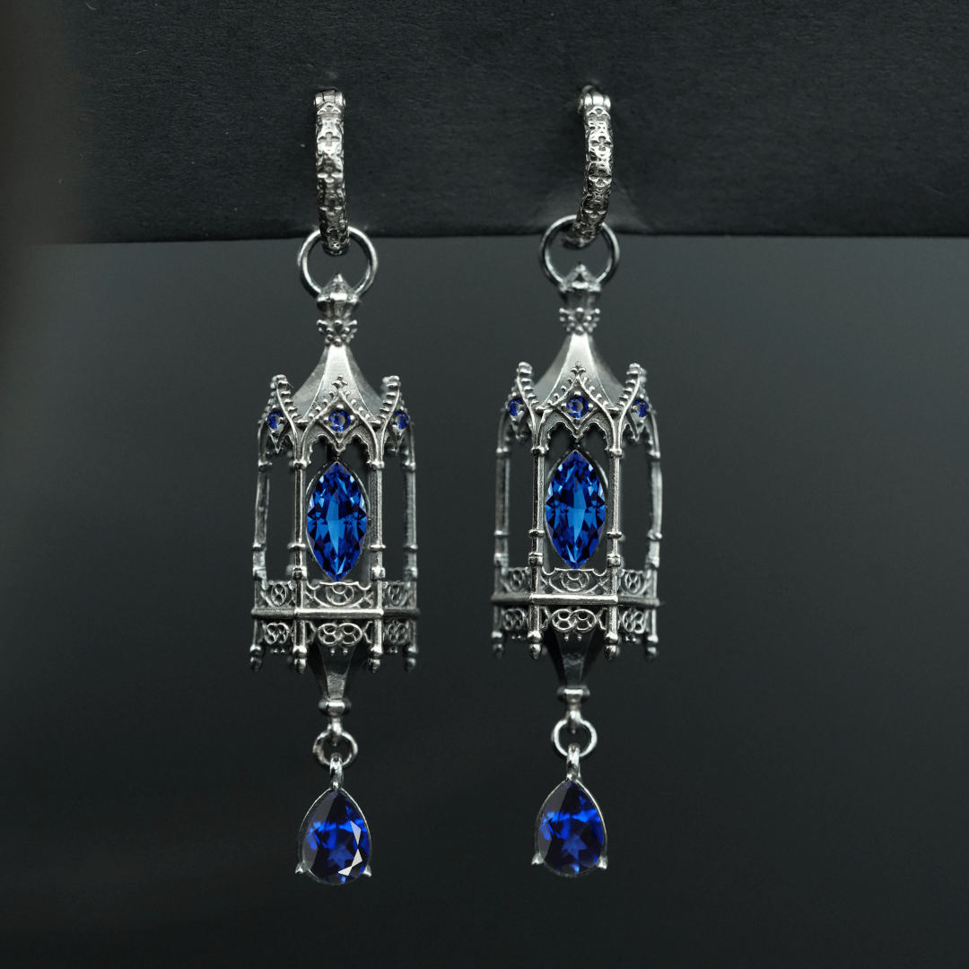 PAYMENT PLAN Noble Lantern Opulence – Gothic Hoop (16 stones)