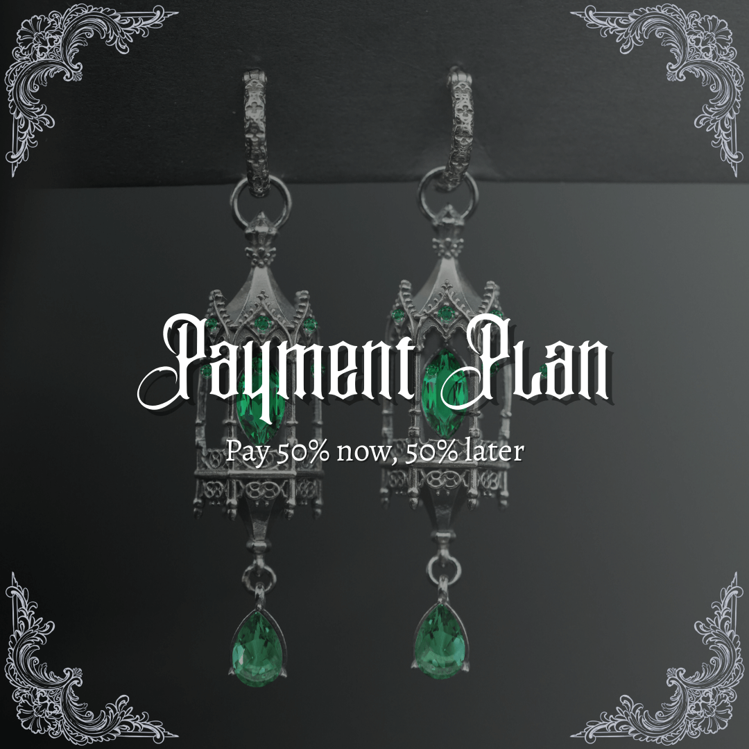 PAYMENT PLAN Noble Lantern Opulence – Gothic Hoop (16 stones)