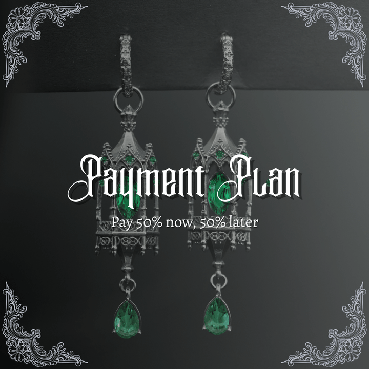 PAYMENT PLAN Noble Lantern Opulence – Gothic Hoop (16 stones)