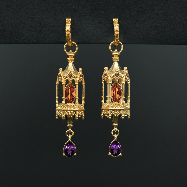 PAYMENT PLAN Noble Lantern Opulence – Gothic Hoop (16 stones)