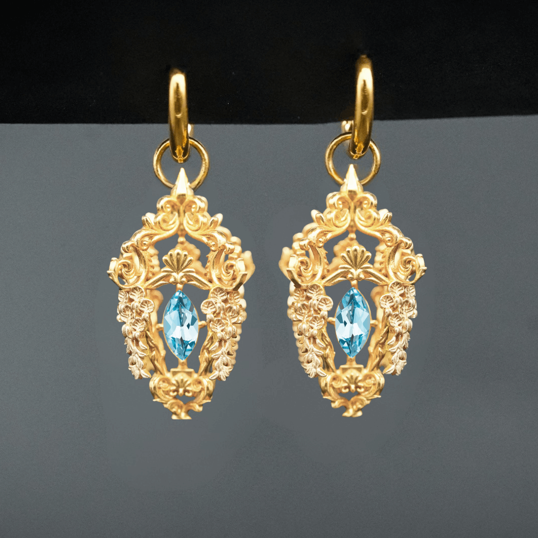 PAYMENT PLAN Wisteria Lantern Earrings (Titanium Hoops)