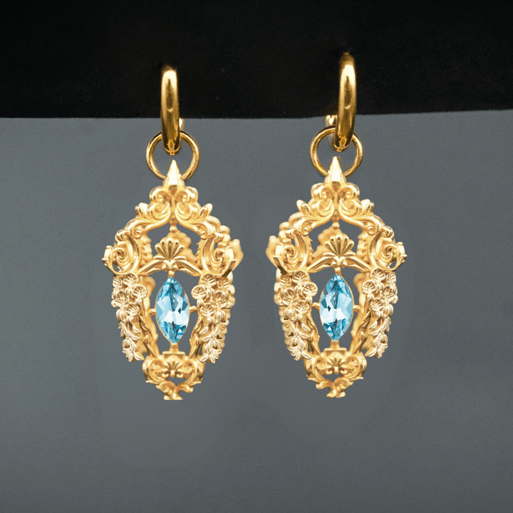 PAYMENT PLAN Wisteria Lantern Earrings (Titanium Hoops)