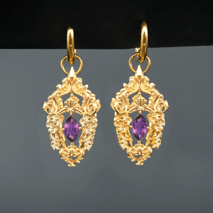 PAYMENT PLAN Wisteria Lantern Earrings (Titanium Hoops)