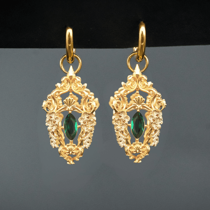 PAYMENT PLAN Wisteria Lantern Earrings (Titanium Hoops)