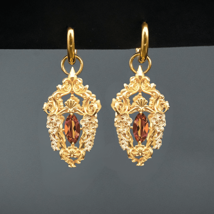 PAYMENT PLAN Wisteria Lantern Earrings (Titanium Hoops)