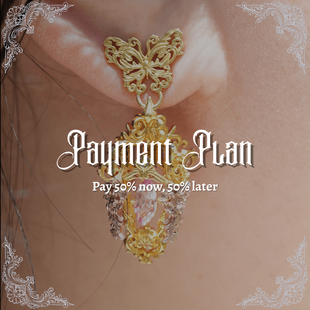 PAYMENT PLAN Wisteria Lantern Earrings (Butterfly Studs)