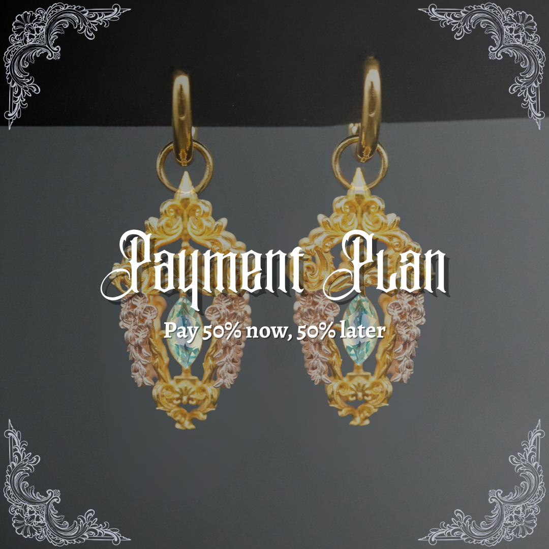 PAYMENT PLAN Wisteria Lantern Earrings (Titanium Hoops)