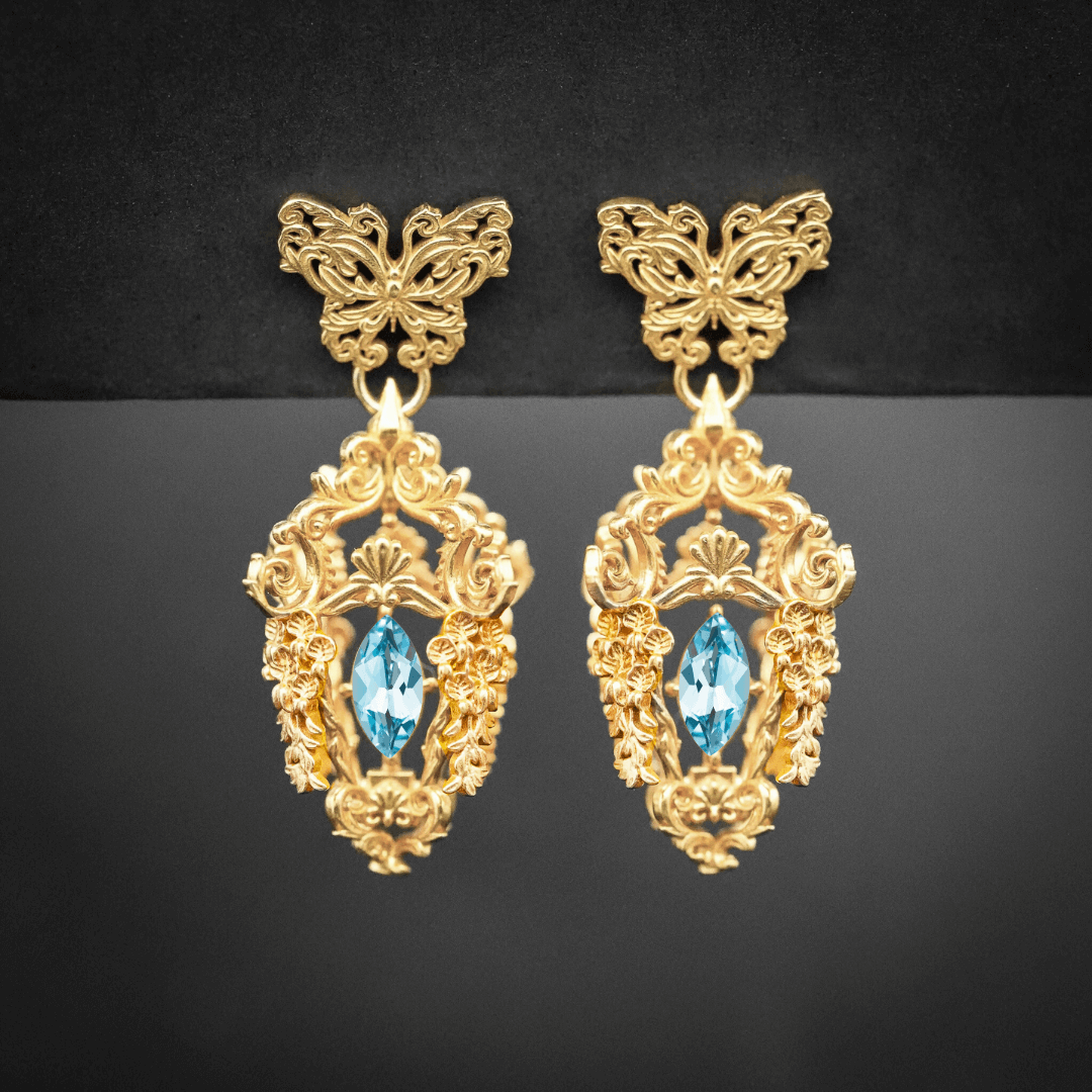 PAYMENT PLAN Wisteria Lantern Earrings (Butterfly Studs)