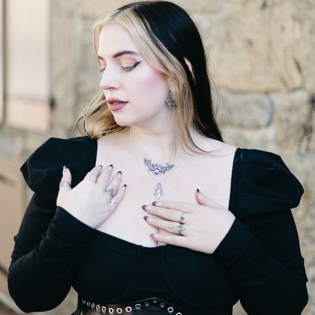 Silver Midnight Cathedral Necklace