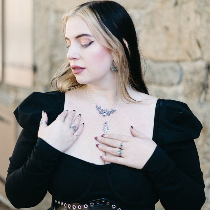Silver Midnight Cathedral Necklace