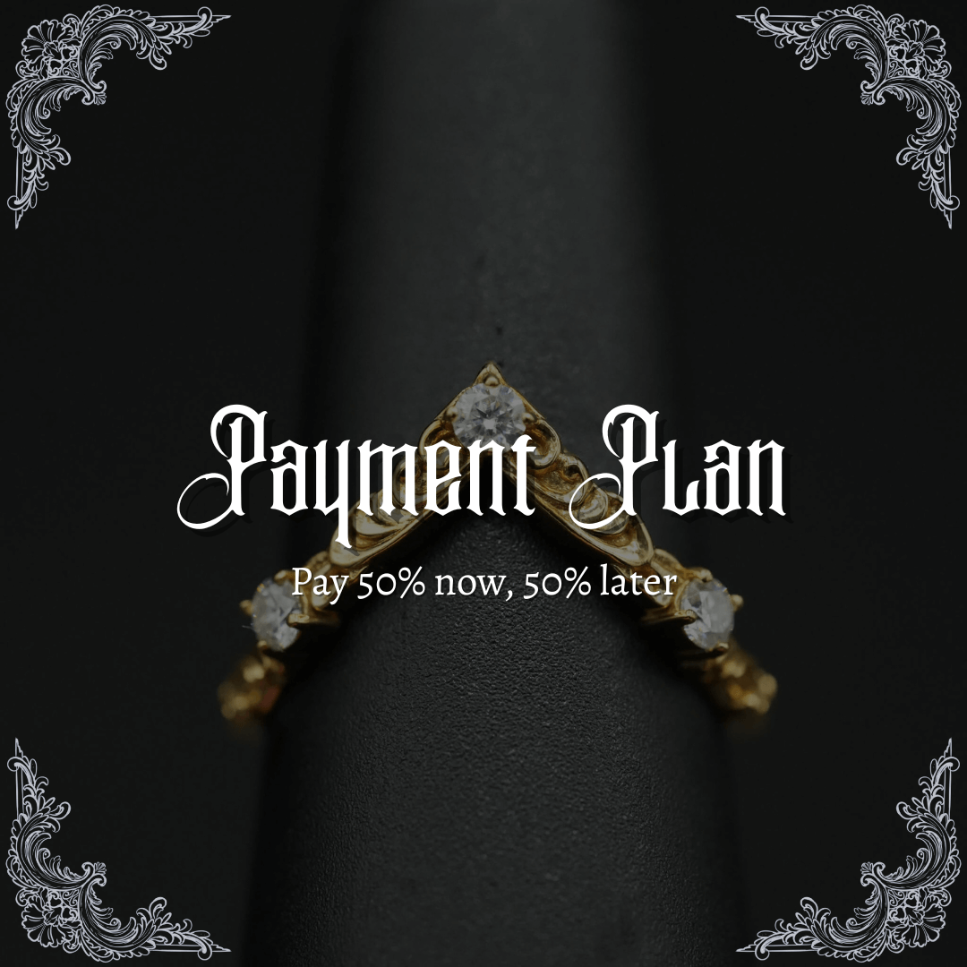 PAYMENT PLAN Moissanite Rococo Wedding Band