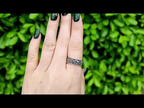 Alexandrite Gothic Band Ring