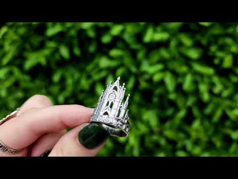 Silver Rose Cathedral Ring