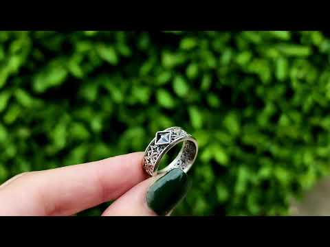 Onyx Gothic Band Ring