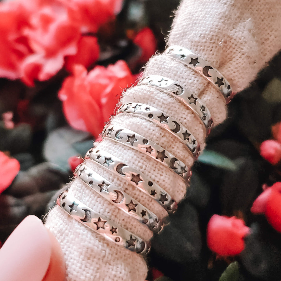 Moon and Stars Ring