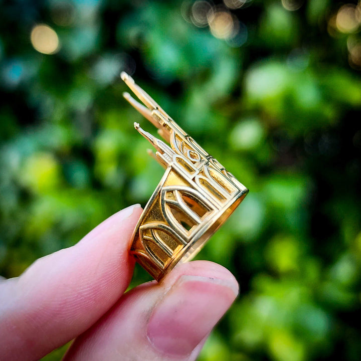 Brass Gothic Cathedral Ring