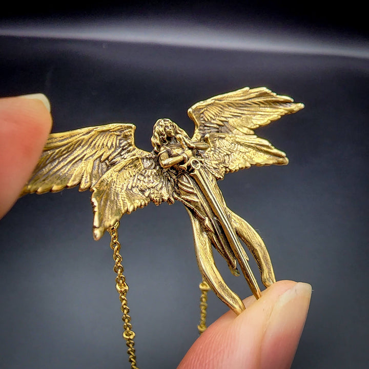 Brass Seraphina Angel Necklace