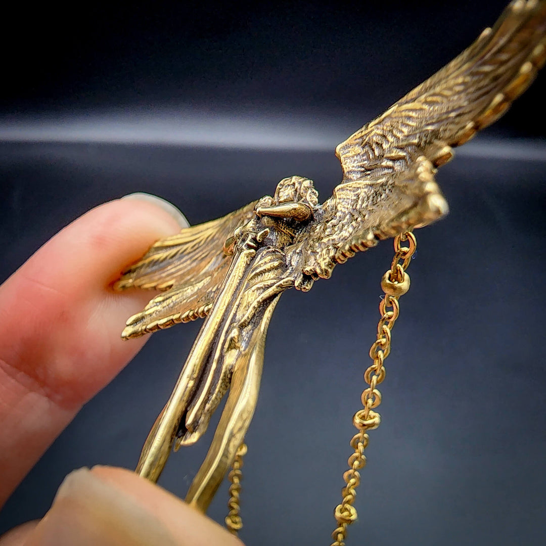 Brass Seraphina Angel Necklace