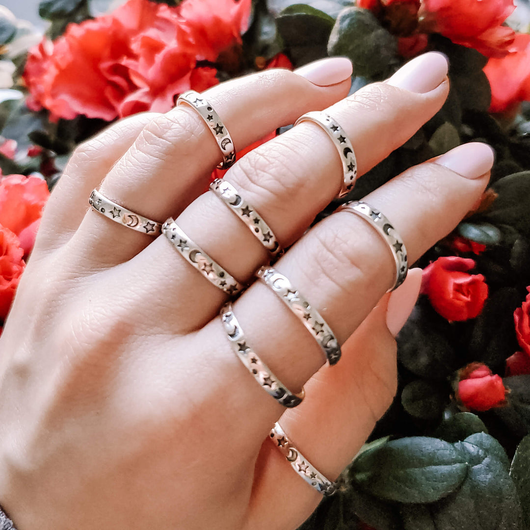 Moon and Stars Ring