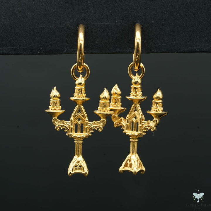Vesper Candelabra Earrings: Candle Flame