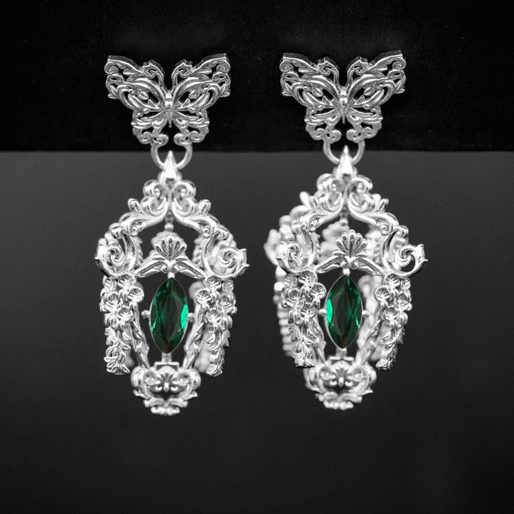 Wisteria Lantern Earrings (Butterfly Studs)