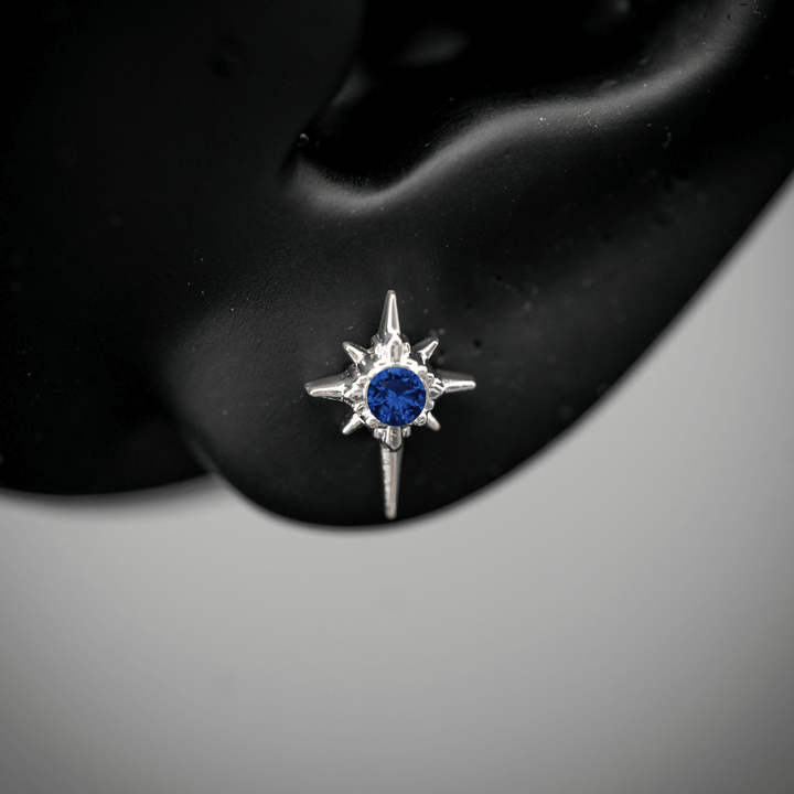 North Star Studs (With Gemstones)