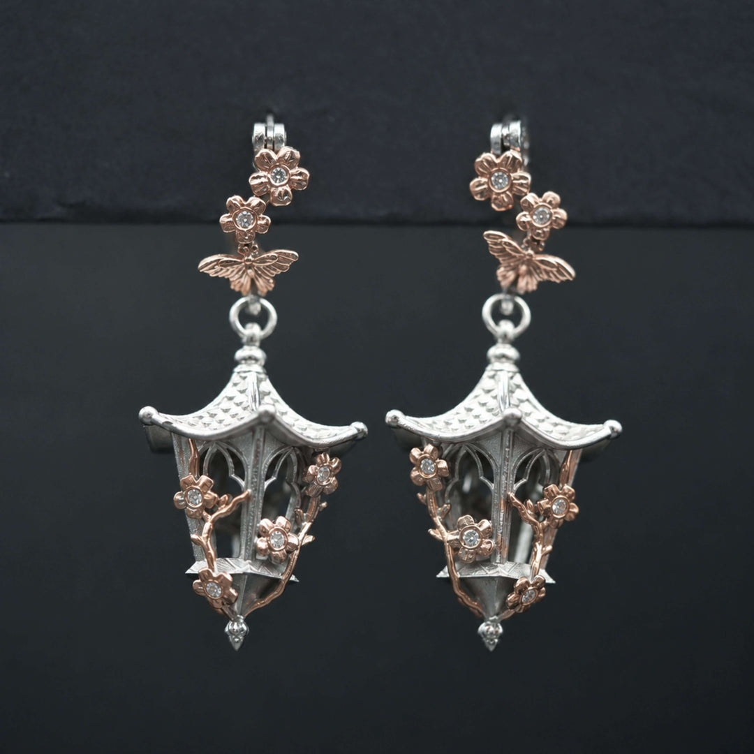 Sakura Lantern Earrings (With Gemstones) PAYMENT PLAN