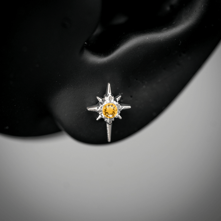 North Star Studs (With Gemstones)