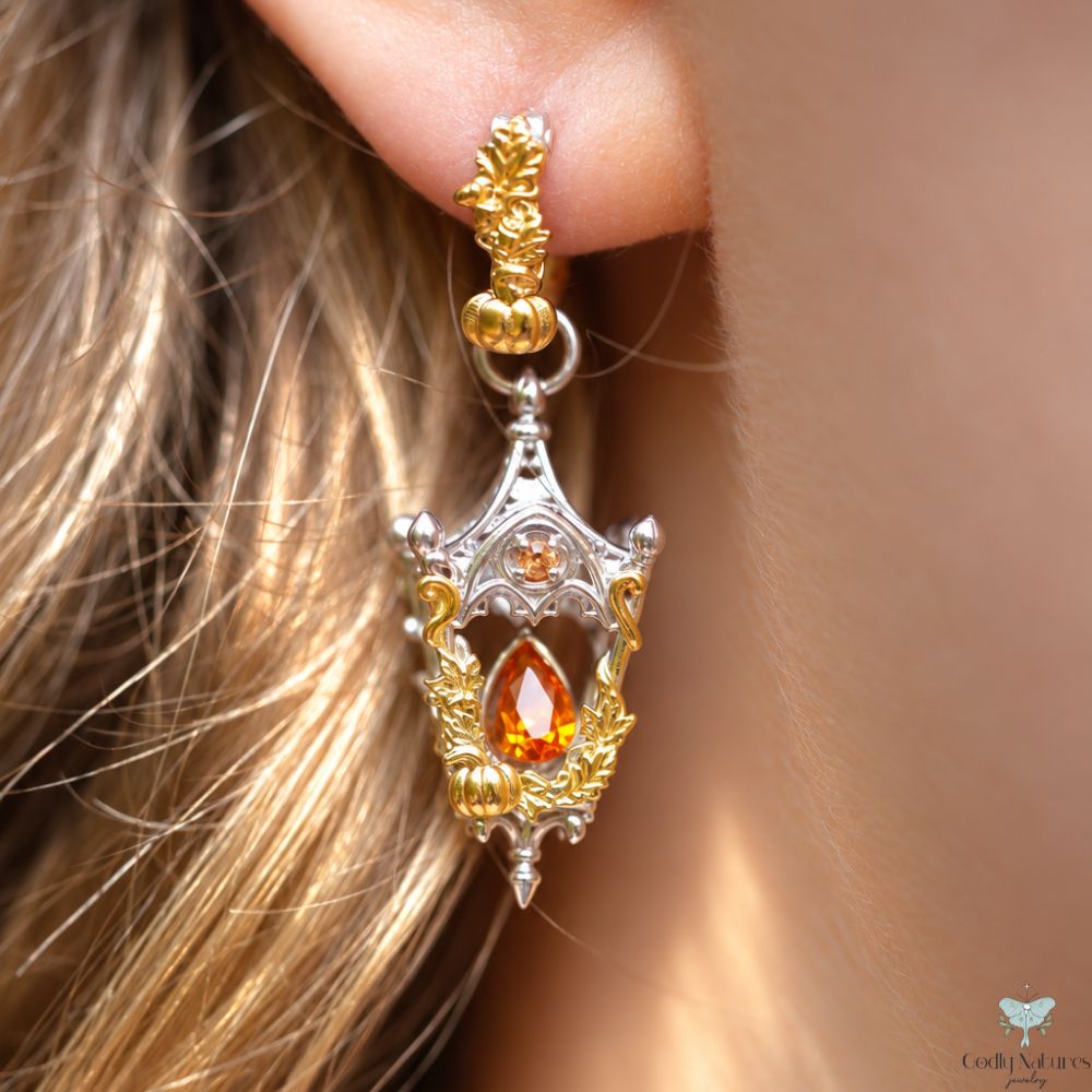 Mini Eternal Lantern Earrings Illuminated Edition (Fall Hoops)