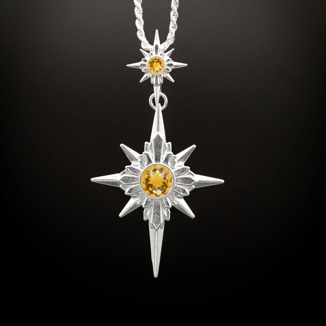 North Star Necklace (With Gemstones)