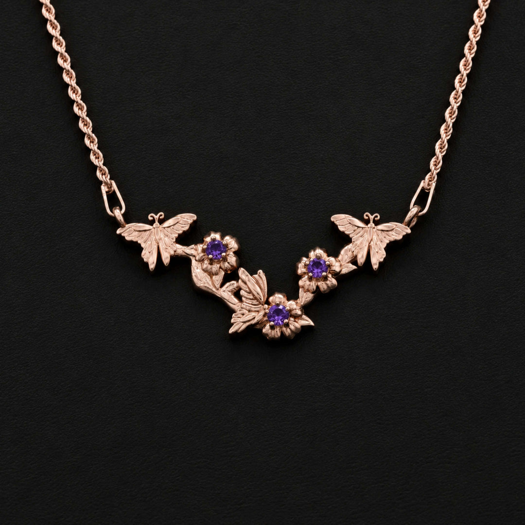 Sakura Branch Necklace