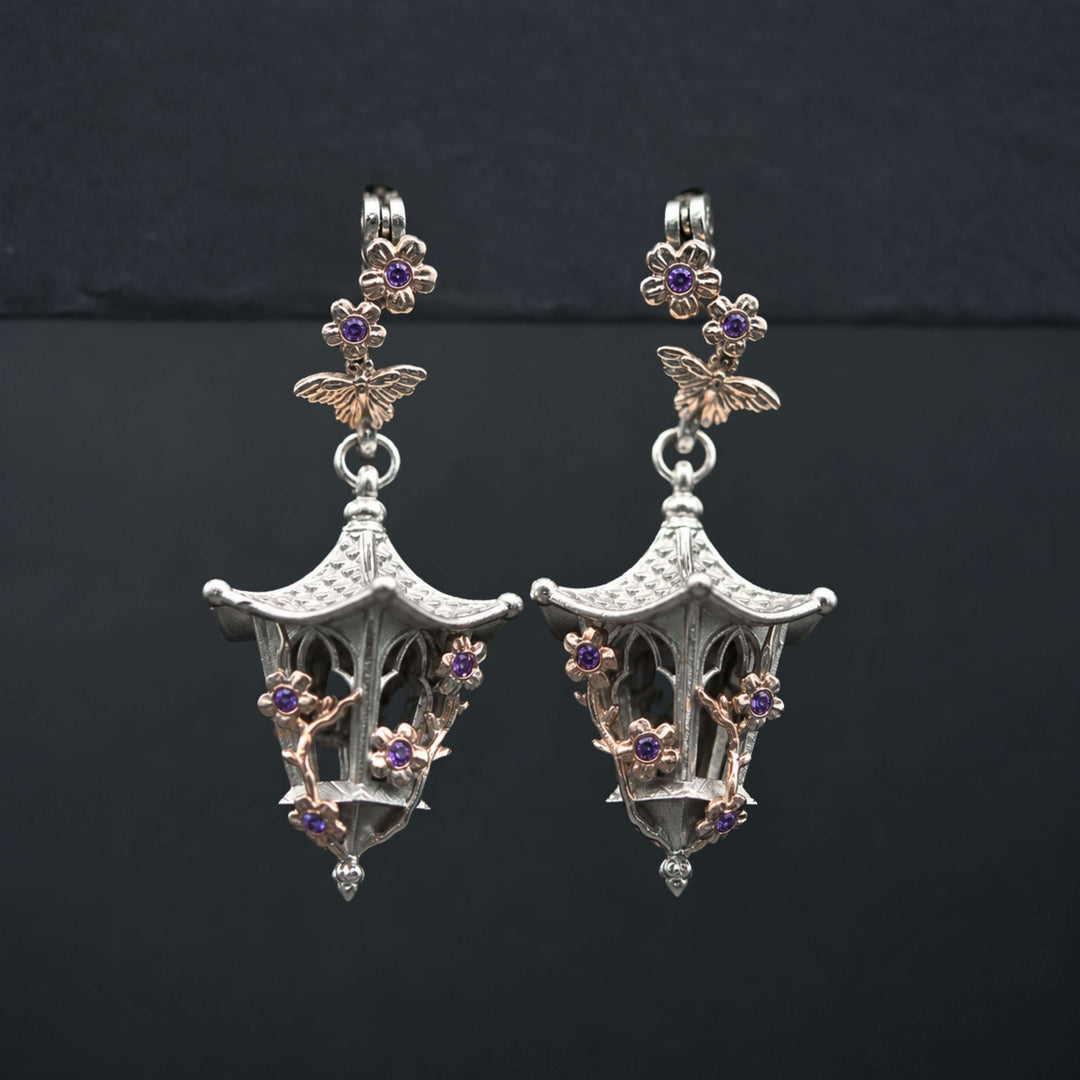 Sakura Lantern Earrings (With Gemstones) PAYMENT PLAN