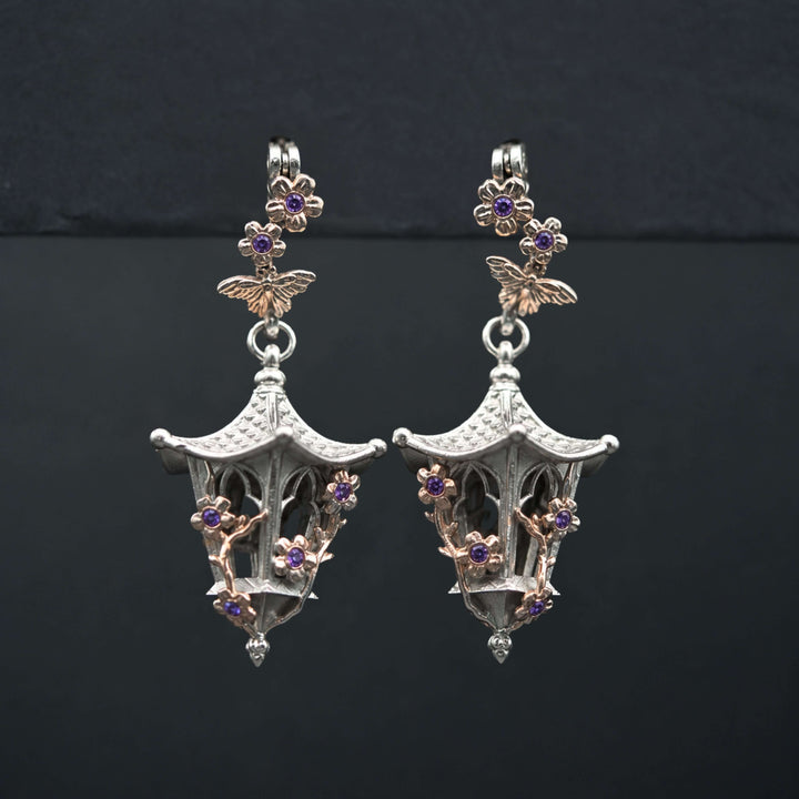 Sakura Lantern Earrings (With Gemstones) PAYMENT PLAN