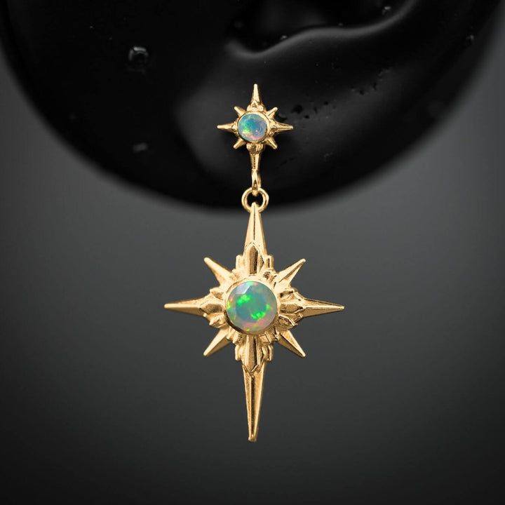 North Star Earrings - Star Studs (With Gemstones) PAYMENT PLAN