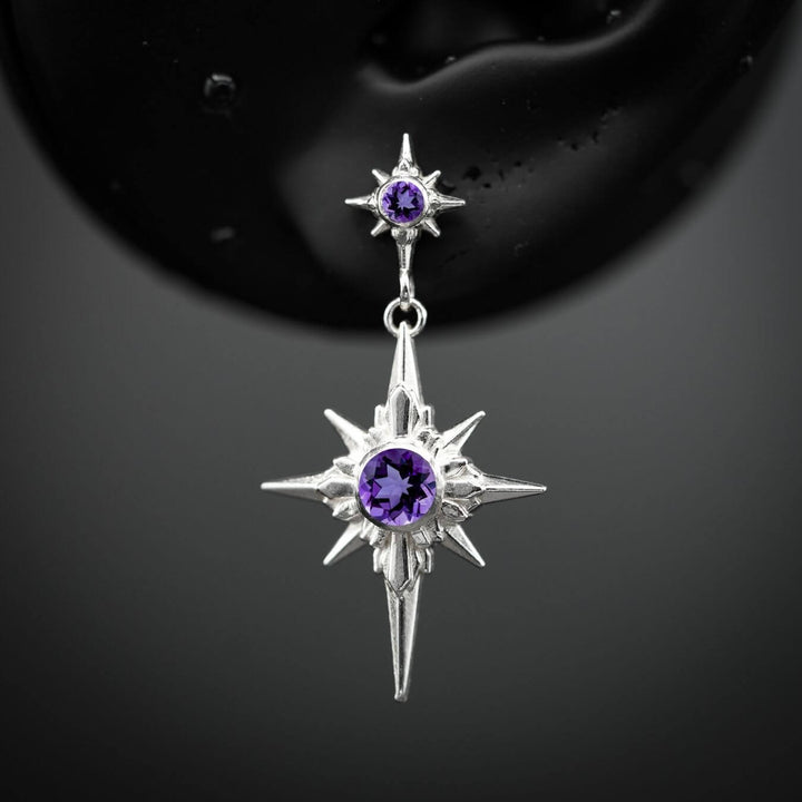 North Star Earrings - Star Studs (With Gemstones) PAYMENT PLAN
